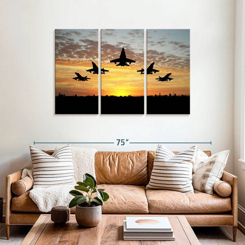 Mait Army Planes Formation, H 36 po x l 57 po