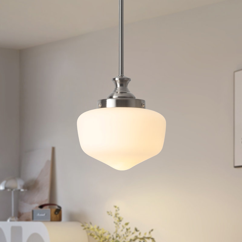 Luminaire suspendu simple à 1 lumière Tadesha, Argent