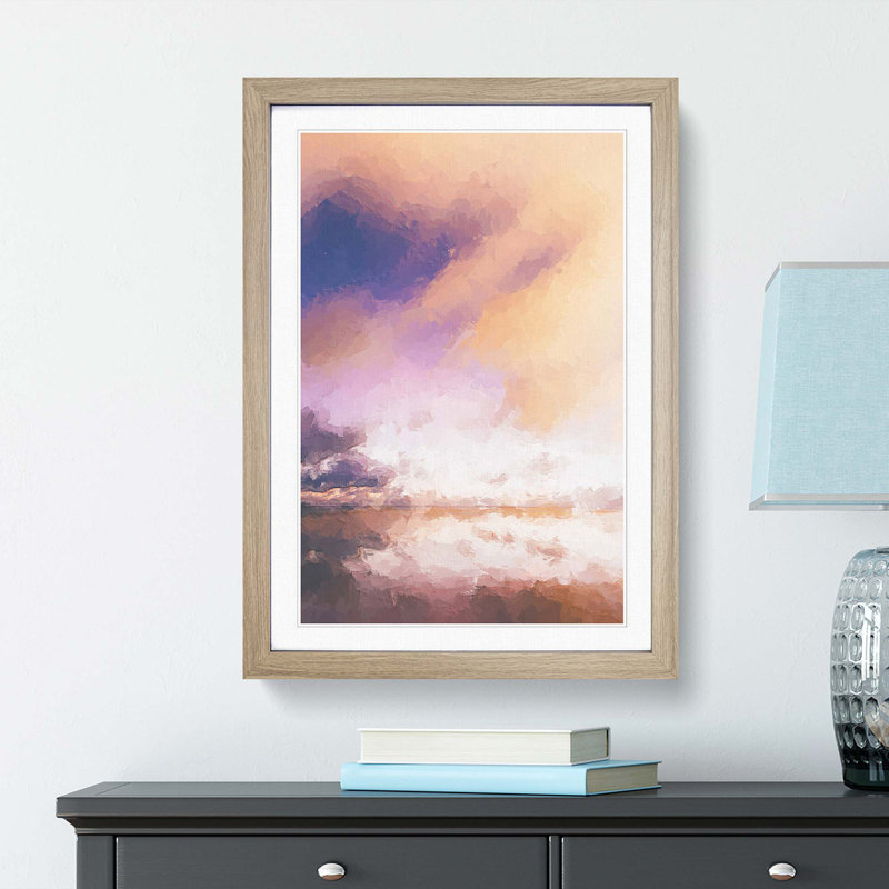 Clouds Above in Abstract - Picture Frame Graphic Art Print, Oak Framed, 36cm H x 27cm W x 2cm D