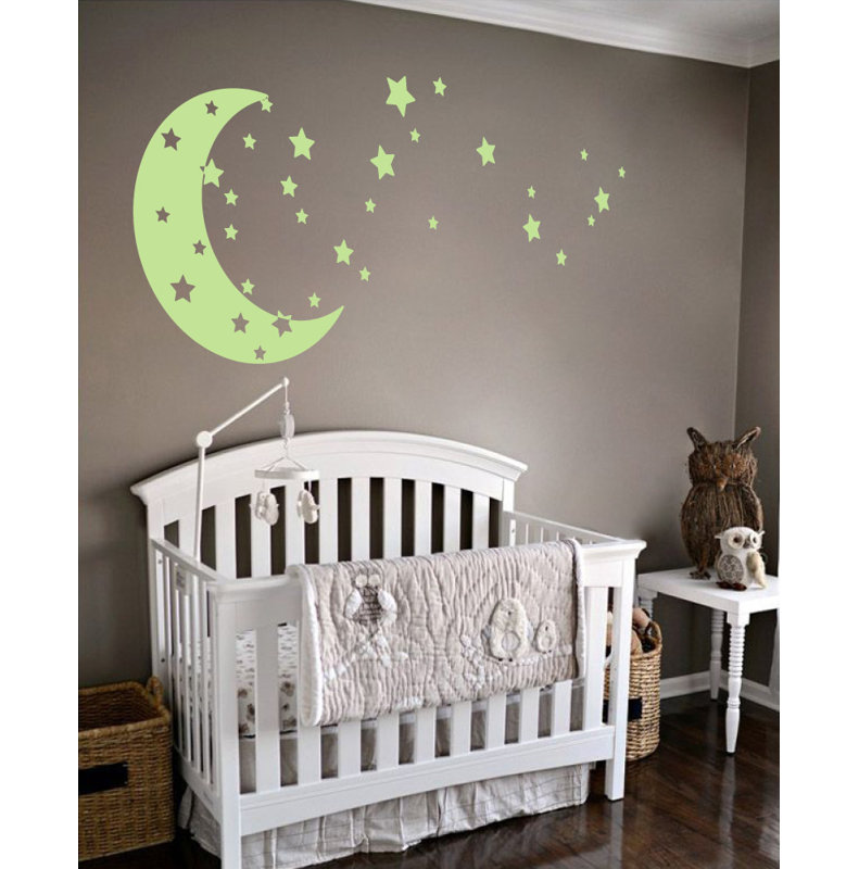 Adhésif décoratif lune et étoiles, H 22 po x l 49 po x P 0,01 po, Tarte à la lime