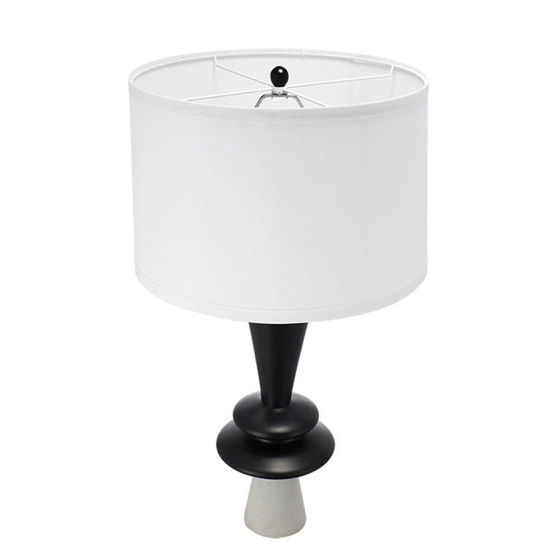 Lampe de table moderne au design minimaliste, Noir / blanc
