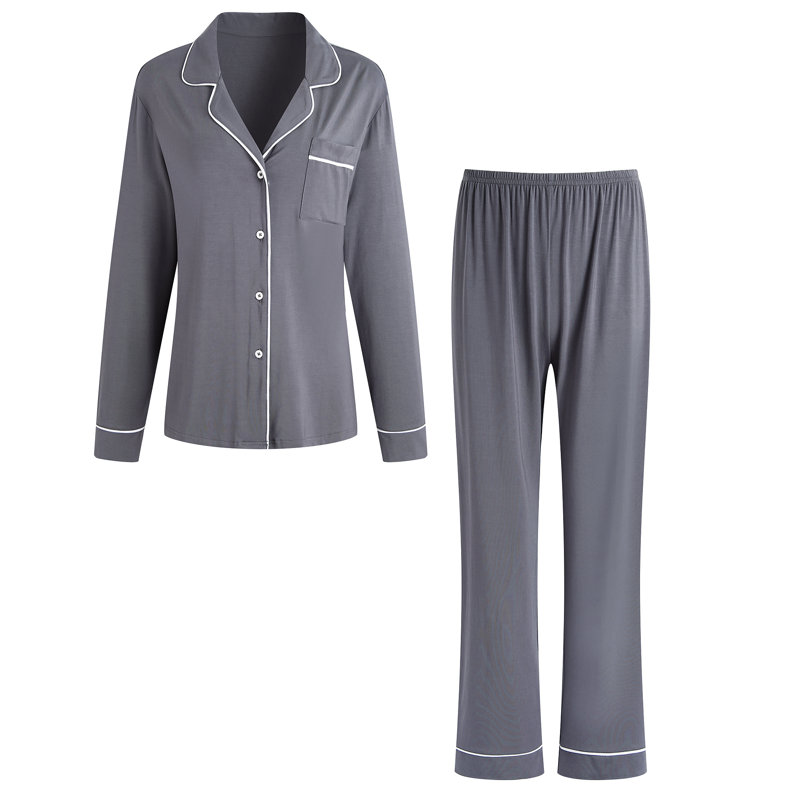 Ensemble de pyjama pour femme Andrina, Gris foncé, XXL