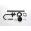 Robinet de baignoire sur pied noir mat avec douche à main et connexion rotative à 360 degrés, acier inoxydable, interrupteur à fixation au sol,-118034415