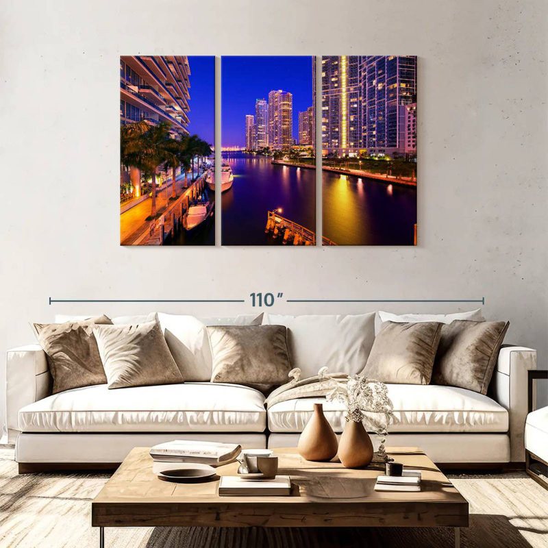 Sireci Downtown Miami Riverwalk, 48" H x 74" W
