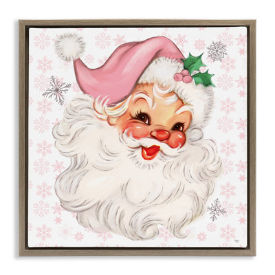 Cadre flottant pastel Jolly Santa, design par Mollie B.
