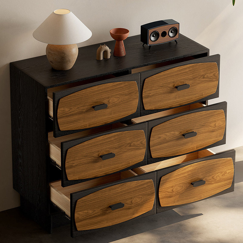 Armoire de rangement à 6 tiroirs au design unique