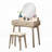 Contemporary Wood Vanity and Stool Set-1817994477