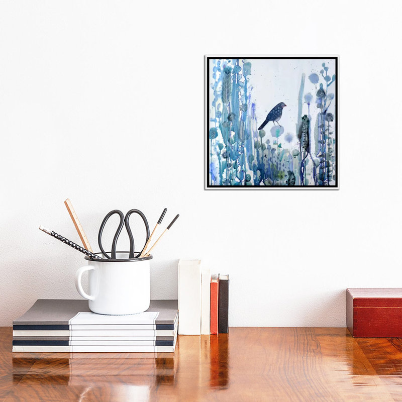 «L'heure Bleue», impression sur toile, H 12 po x l 12 po x P 1,5 po, Toile avec cadre blanc, Pas de tapis