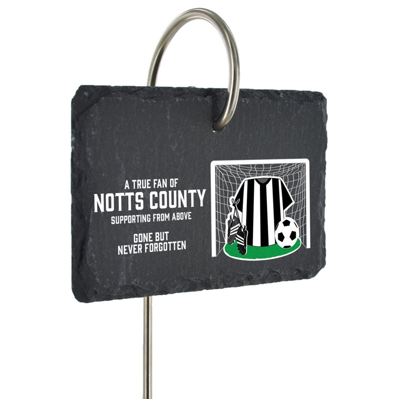 Borsari Notts County Fan Football Slate Grave Marker Memorial Plaque