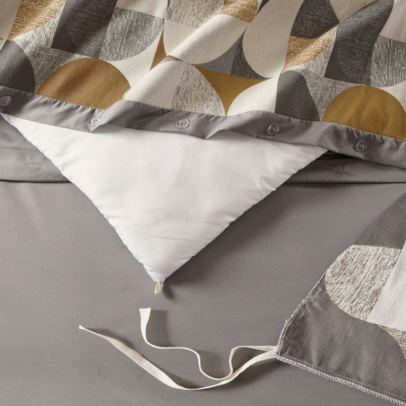 Jacquard Oversized Duvet Style Comforter Set Gold, King Comforter + 8 Additional Pieces