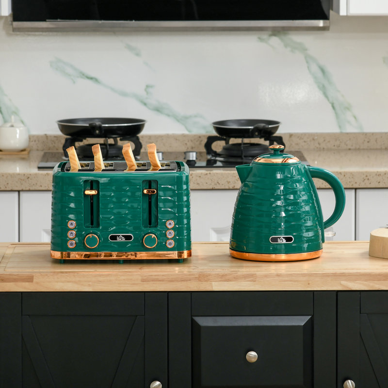 Kettle And Toaster Set, Green