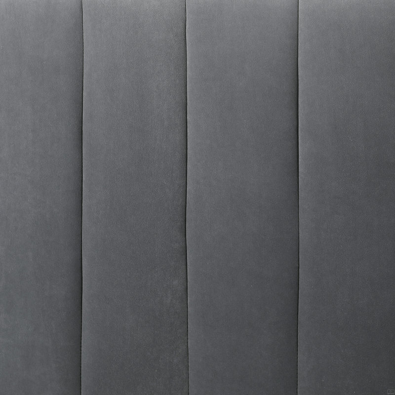 Canapé Chesterfield A Modern Channel, Gris, H 27,56 po x l 62,6 po x P 33,86 po, 2