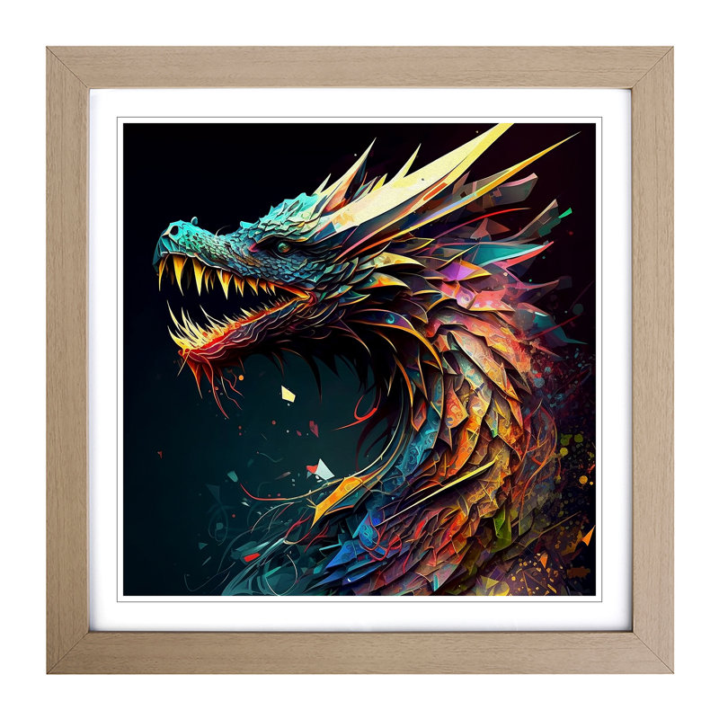 Single Picture Frame Print on Wood, Oak