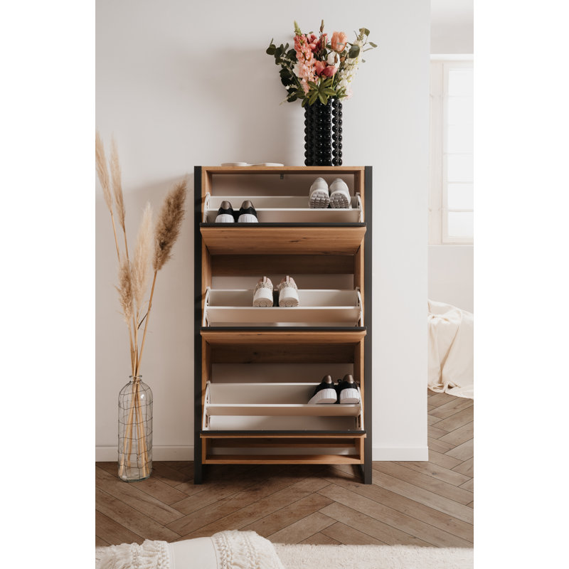 6 Pair Flip Down Shoe Storage