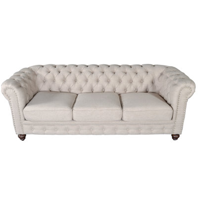 Darlaine 87'' Rolled Arm Chesterfield Sofa -  Canora Grey, E92B6982D4F74350A0E2DC9DEE6647FD