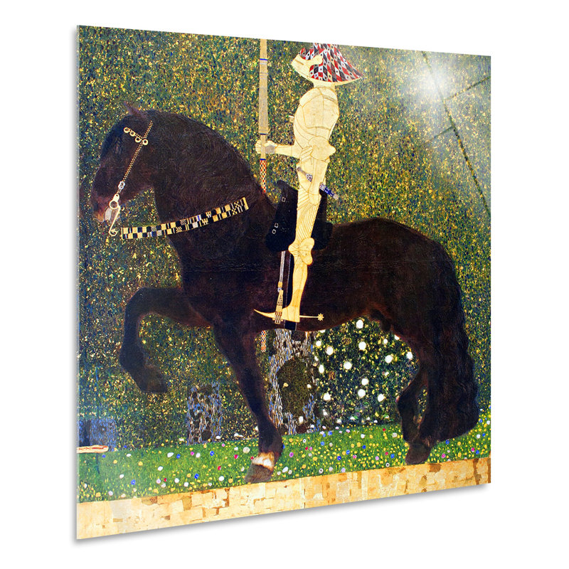 The Golden Knight by Gustav Klimt - No Frame Painting on Plastic / Acrylic, 65cm H x 65cm W