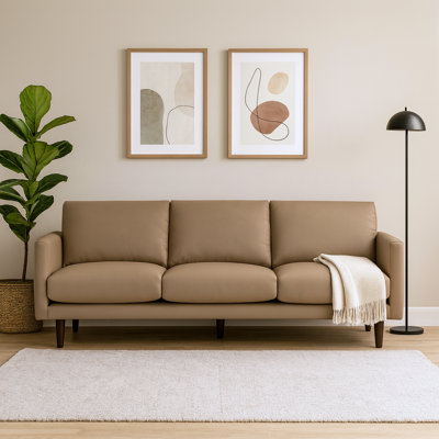 Canapé moderne en cuir véritable Anabel