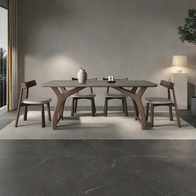 French modern simple rectangular dining table set