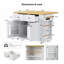 Îlot de cuisine avec 5 tablettes latérales de rangement-1879114030