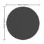Plateau de table rond en verre trempé 36 pouces, verre noir, 1/4 po d'épaisseur, bord arrondi et poli