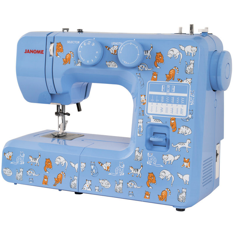 Janome Arctic Crystal Blue Sewing Machine with Metal Frame