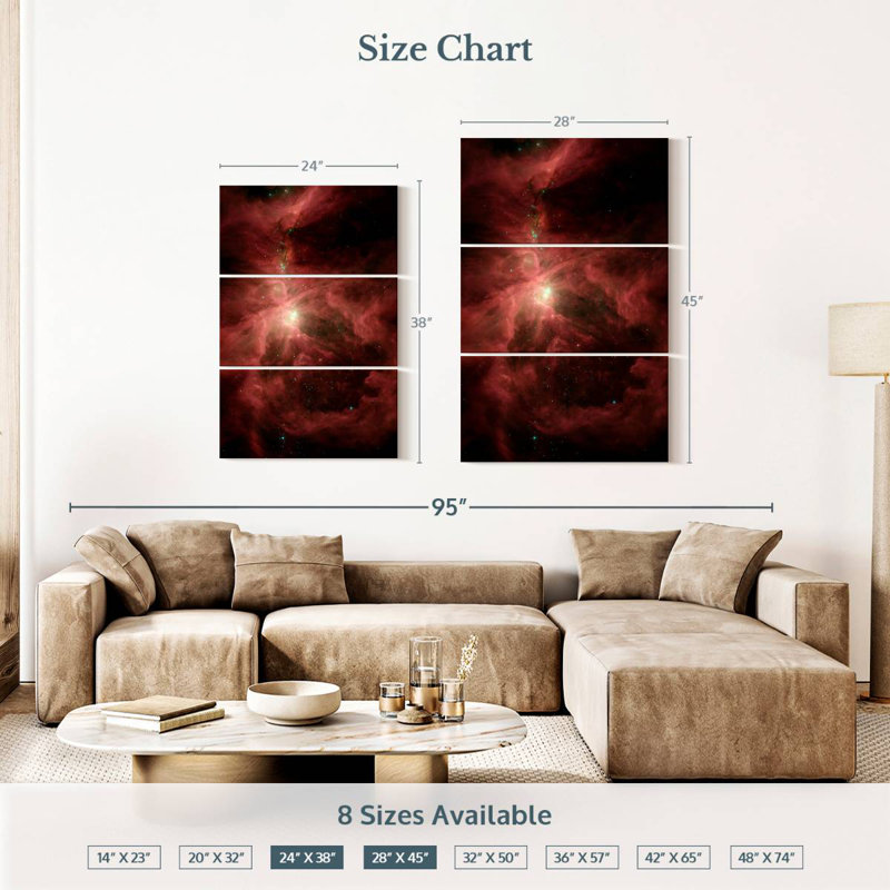 Oberle Orion Nebula, 45" H x 28" W