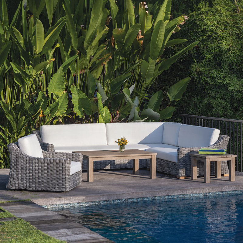 Tortola Deep Seating Swivel Lounge Chair With Cushion, Ocean Rain