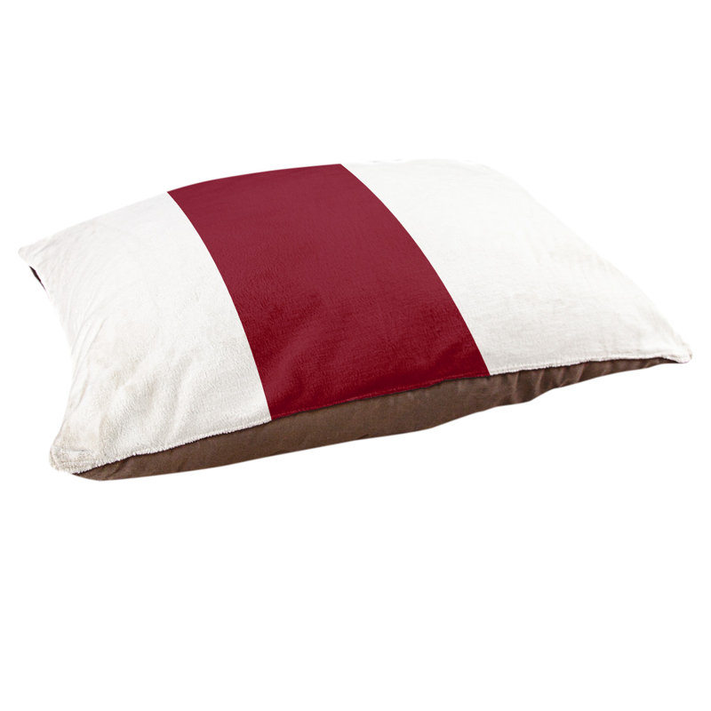 Coussin Ohio Football, Grand (l 40 po x P 30 po x H 6,5 po), Blanc / Marron