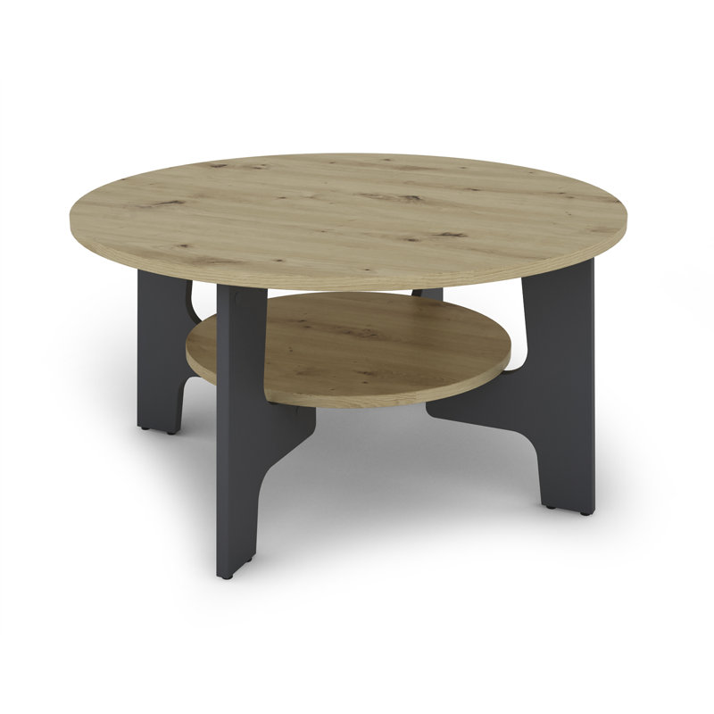 Couchtisch mit Stauraum, Graphit/Artisan Eiche