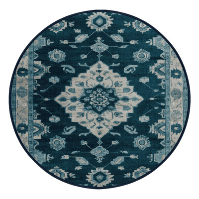 Tapis bleu lavé à la machine