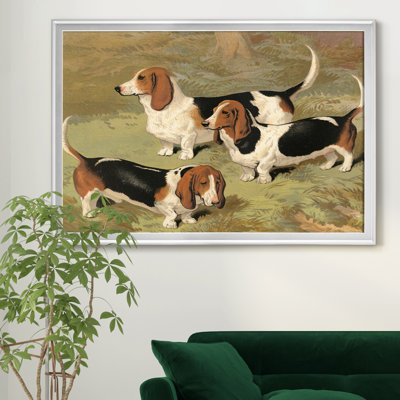 " Basset Hounds " Painting Print