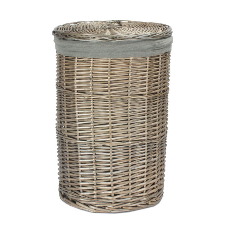 Ajman Wicker Laundry Hamper, Grey