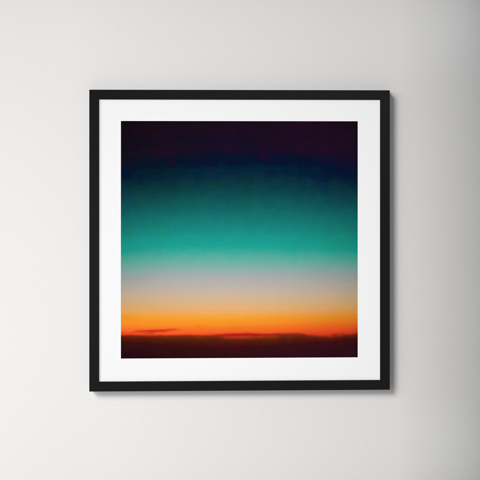 Sunrise Flying by Caroline Mint, Black, 25.25" H x 25.25" W x 0.88" D
