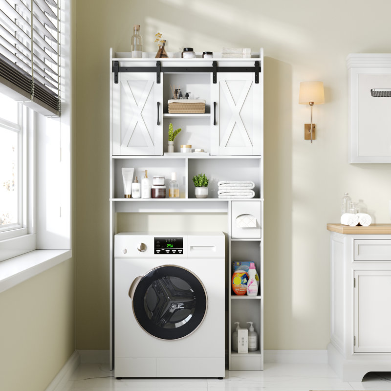 Armoire de rangement au-dessus de la toilette, Blanc