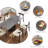 7-Piece Modern Rectangular Sintered Stone Dining Table Set With 6 Faux Leather Chairs-116240319-116240320-116240324