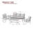 Nickita 5-Person All-Weather Patio Conversation Set, Metal and Wicker Furniture with Swivel Lounge Chairs & Sofa and 2 Tables-1115084960
