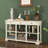  58" Long Sofa Table With Storage Retro Console Table With 3 Drawers & Open Shelves