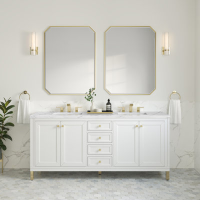 Chicago 72"W Double Vanity W/ Freepower Wireless Charger