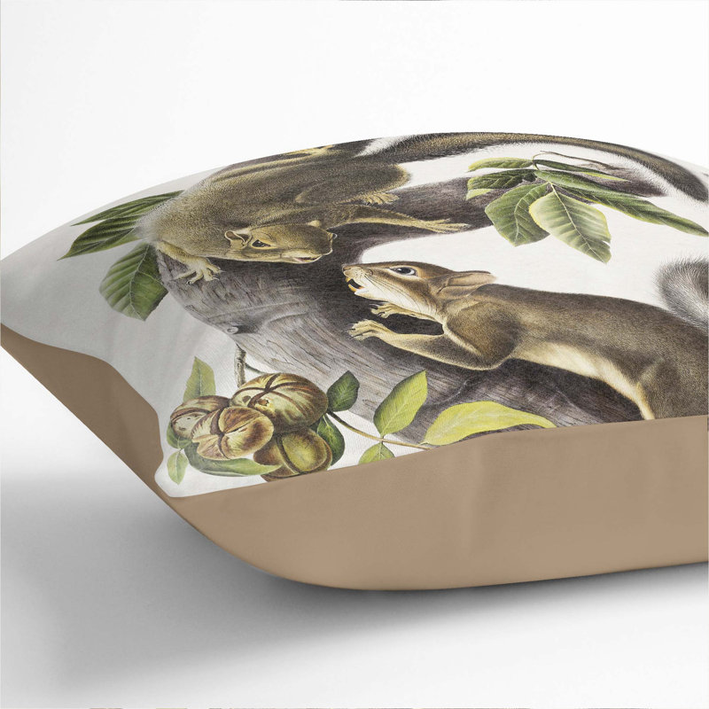 Square Throw Cushion, 40cm H x 40cm W x 15cm D, Stone