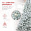 Arbre de Noël enneigé 7 pi avec pommes de pin - Arbre de Noël artificiel en PVC enneigé, 1124 pointes, 45 pommes de pin naturelles, support en métal robuste-2068940264