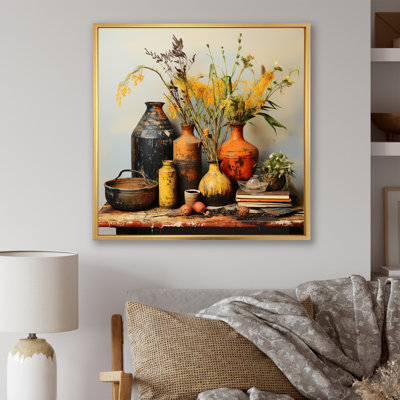 Art mural jaune Boho