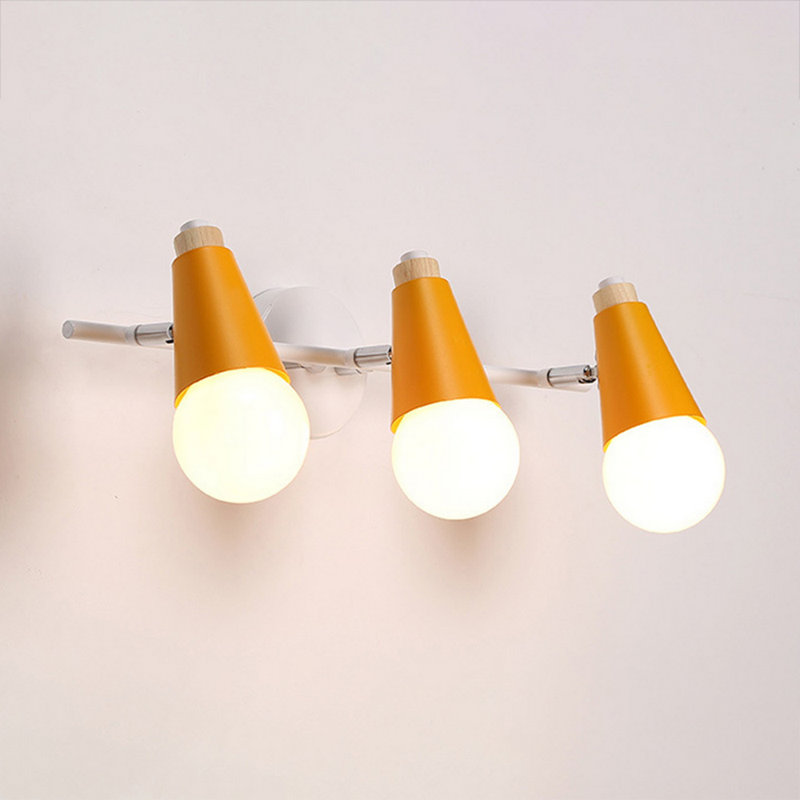 Éclairage pour meuble-lavabo couleur 3 lumières, Jaune