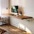 Burlywood Rectangular Solid Wood Floating Desk-885842630
