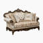 Ensemble de salon 2 pièces en chenille et en soie Shonta traditionnel avec capitonnage en faux cristal et finition cerise-1167387790