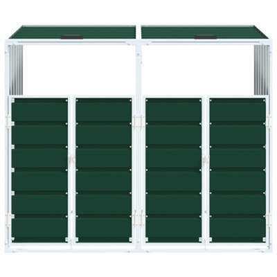 Rangement pour bac double à roulettes Vidaxl 56,7 po x 31,9 po x 44,5 po