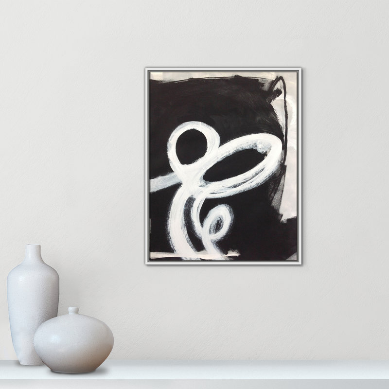 Bronte Ansonia Swirls II Framed Canvas, White Floater Framed, No Mat, 29.5" H x 23.5" W x 2" D