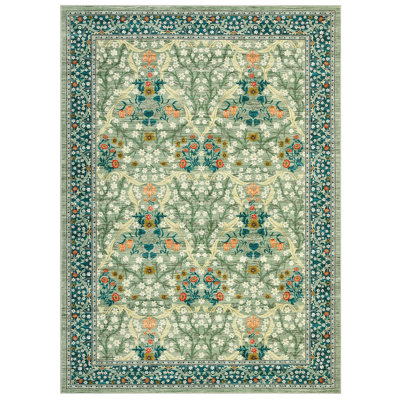 Rectangle Floral Area Rug