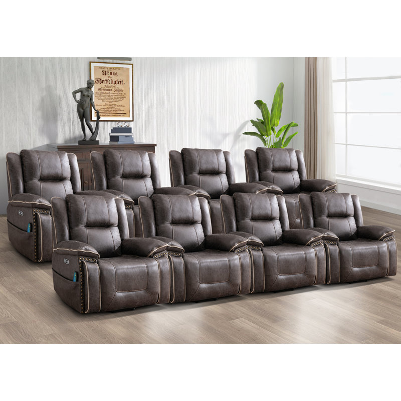 Fauteuil inclinable massant et motorisé Khristina, Similicuir gris