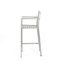 Ensemble de 2 tabourets d'extérieur avec cadre en aluminium antirouille 29,50 po d'extérieur, argent
