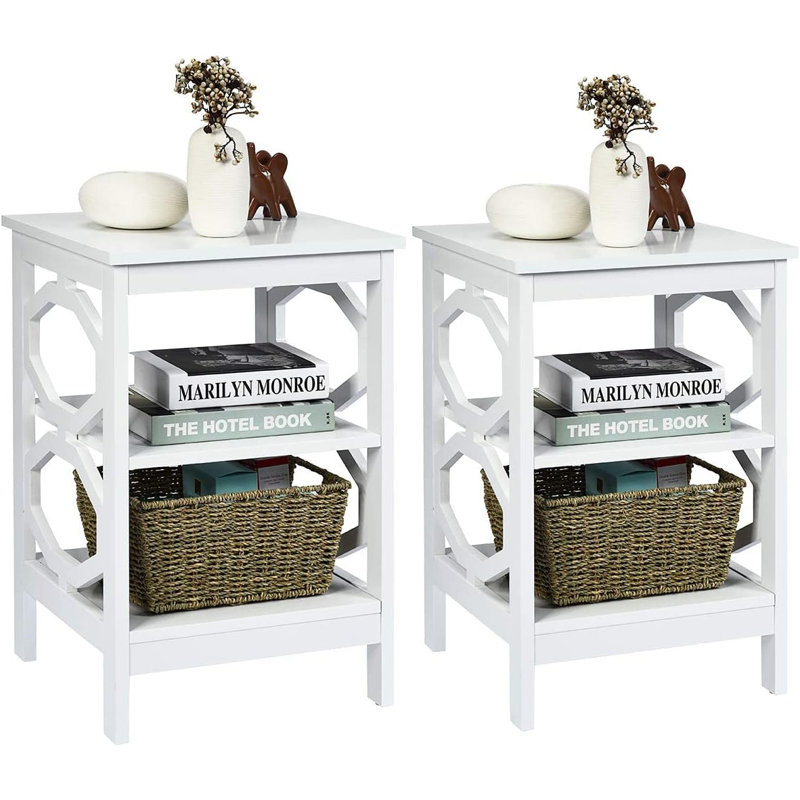 Ameeya Side Table Set, White